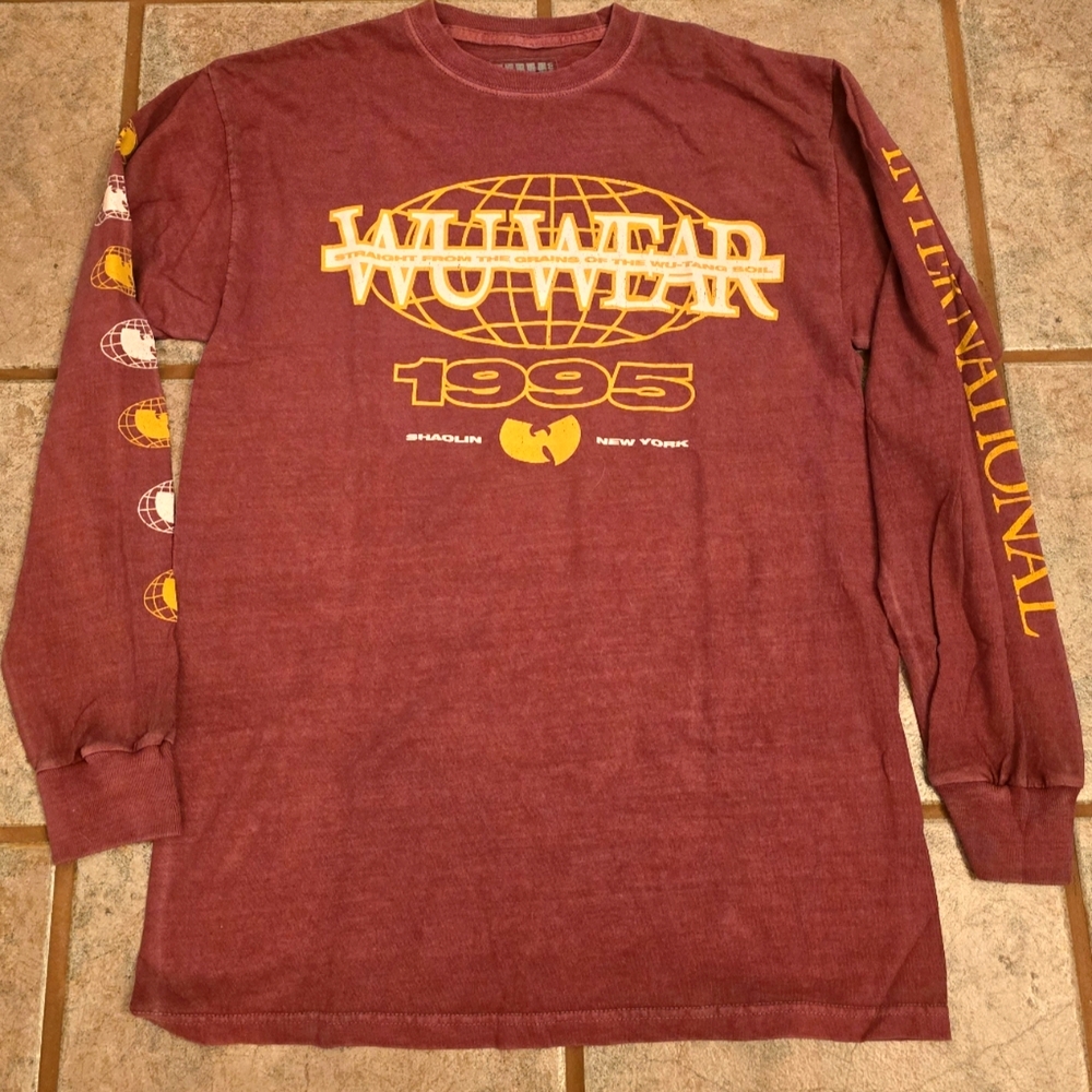 Wu Wear Maroon Long Sleeve Tee